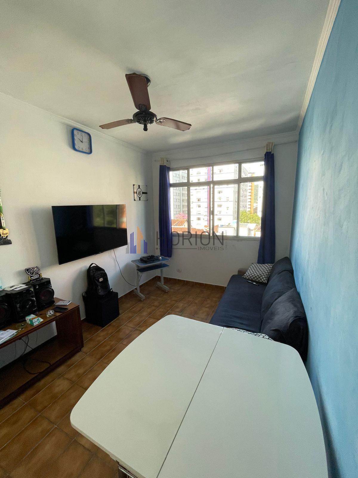 Apartamento com 1 dormitório, no Centro de São Vicente.