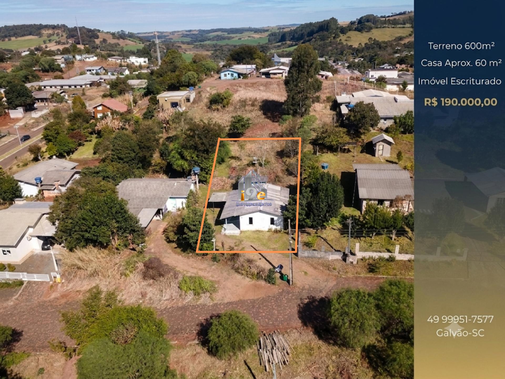 Casa � venda, BAIRRO ESPERAN�A, GALVAO - SC