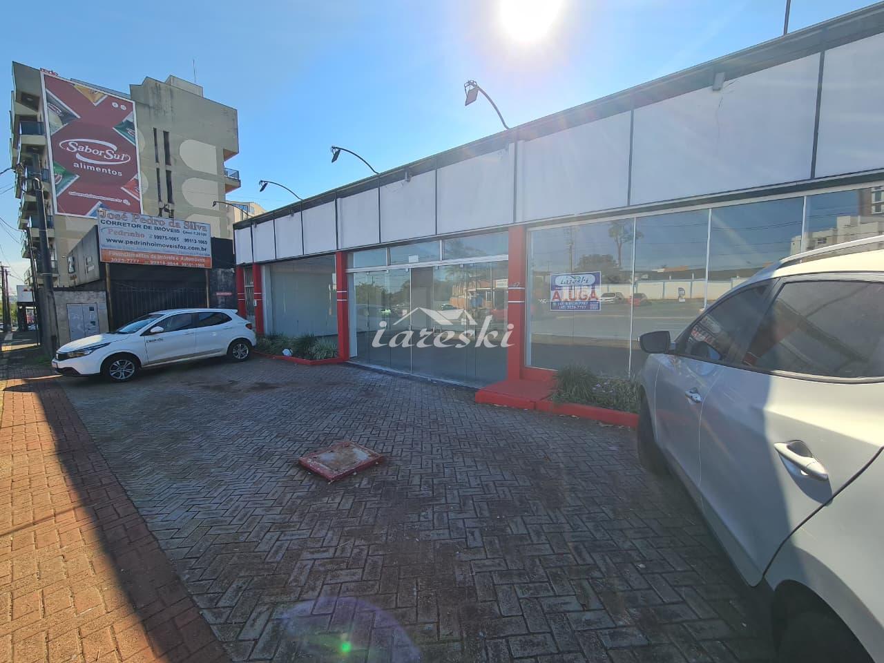 Ampla Sala comercial de esquina para locação, Polo Centro, Av Costa e Silva em Foz do Iguaçu - PR