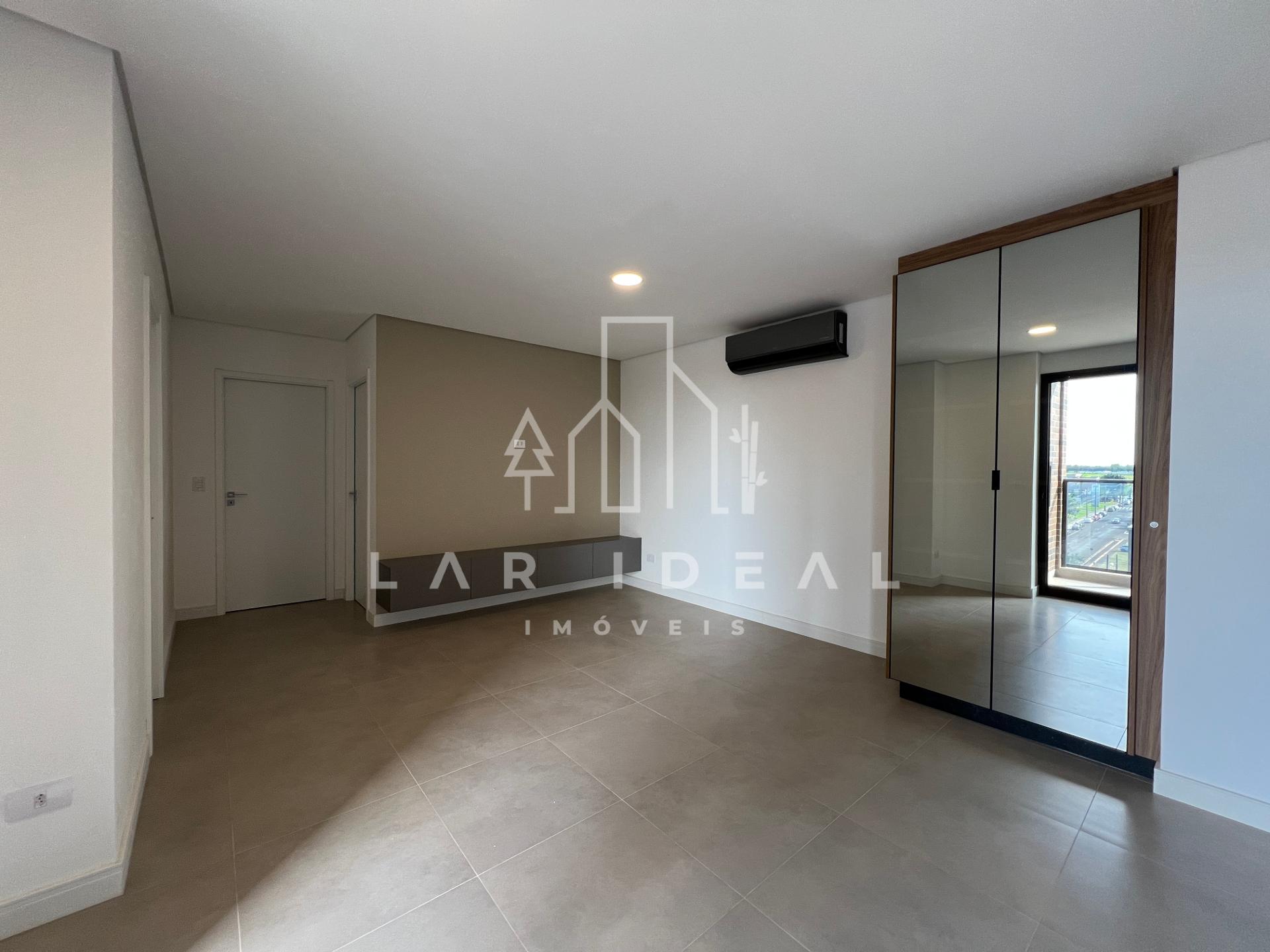 Apartamento semimobiliado na av. pedro basso, Edificio Villa Fomm, com 1 suíte e 1 quarto