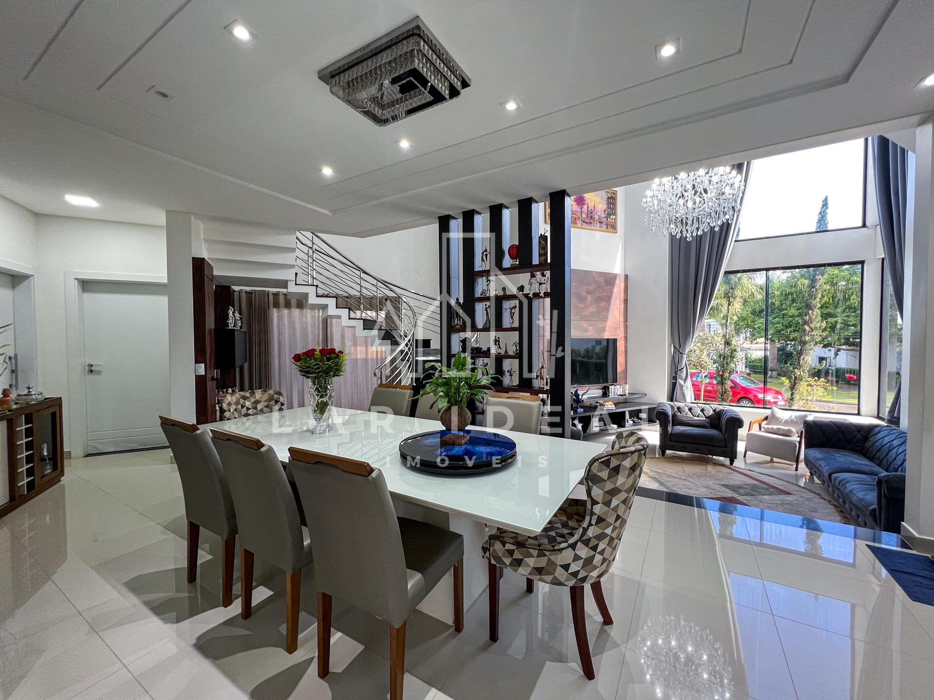 Sobrado de Luxo no Cond. Terras Alpha II, mobiliado, com 3 suites, área gourmet e piscina