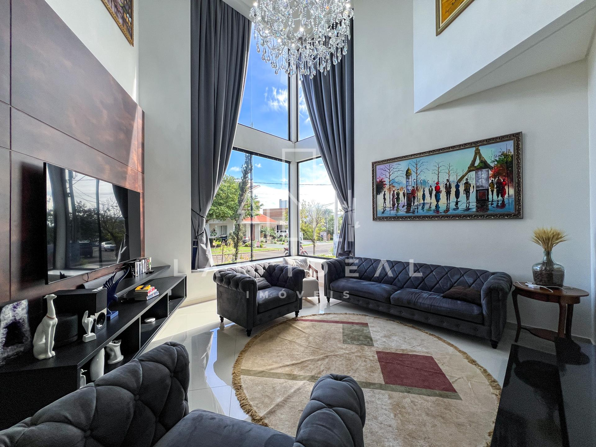 Sobrado de Luxo no Cond. Terras Alpha II, mobiliado, com 3 suites, área gourmet e piscina