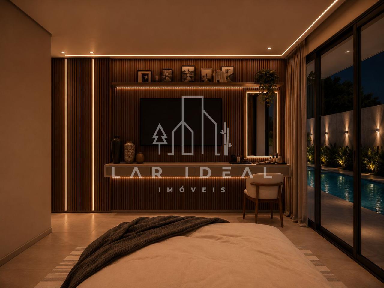 Alto Padrão no Condomínio Safira, com 3 Suítes e espaço gourmet com piscina