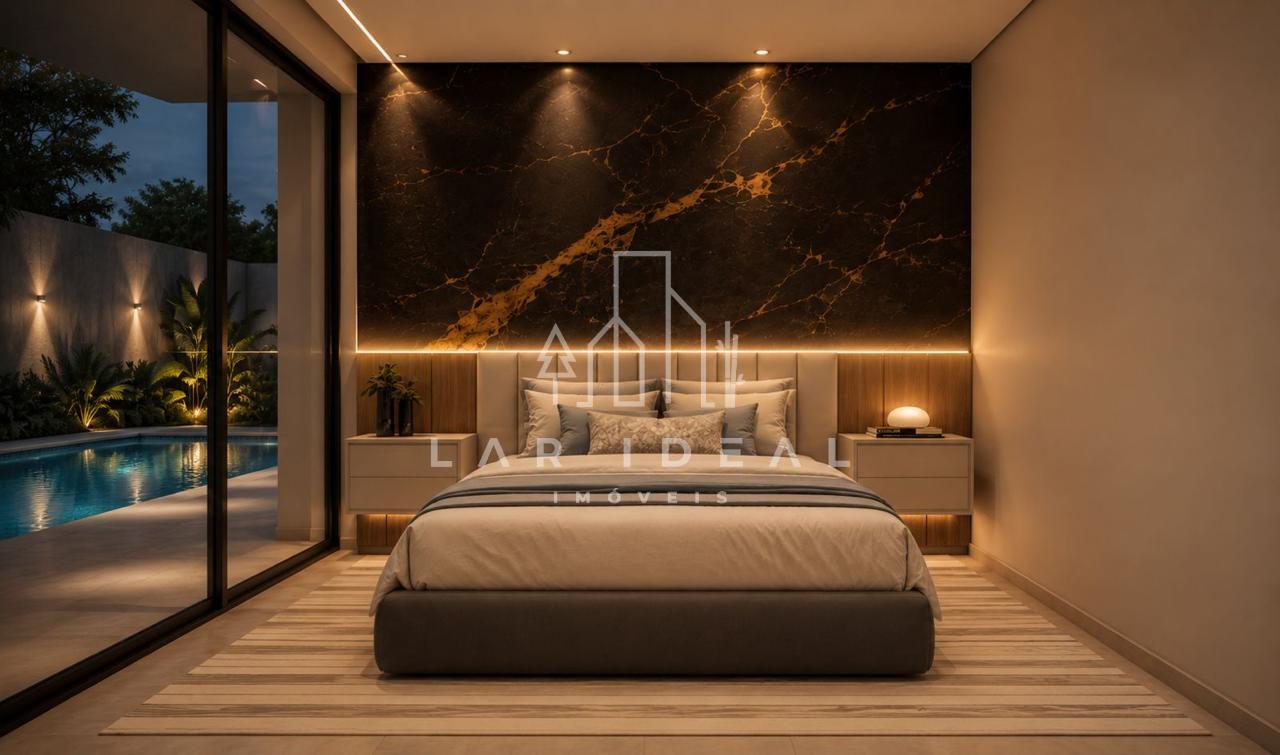 Alto Padrão no Condomínio Safira, com 3 Suítes e espaço gourmet com piscina