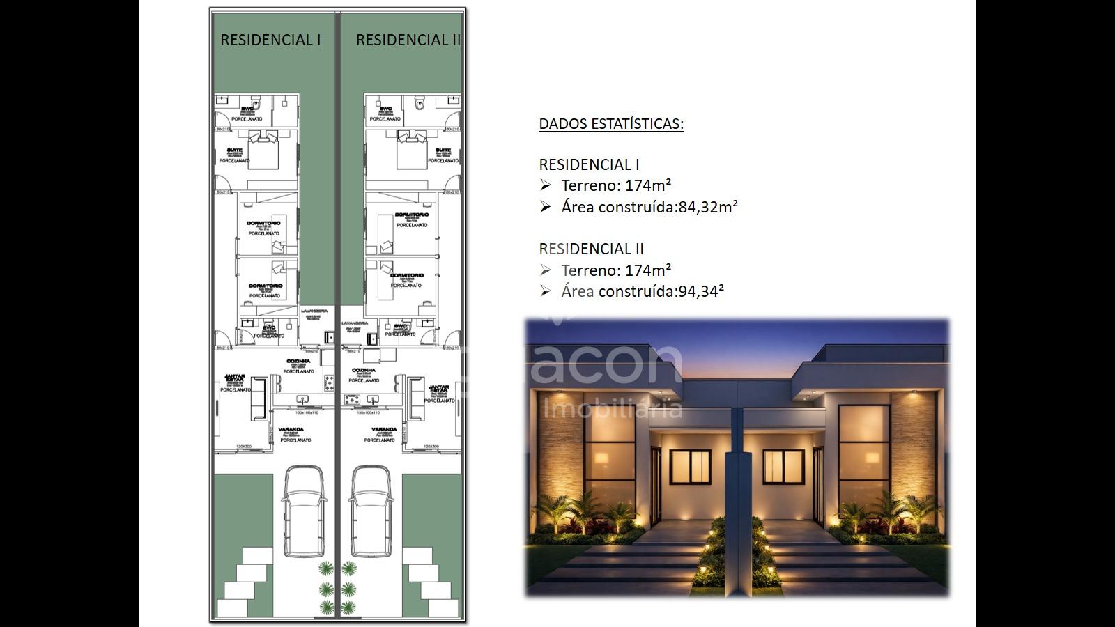 Casas com 02 Dormit?rios sendo 01 Suite no Loteamento Verdes P...