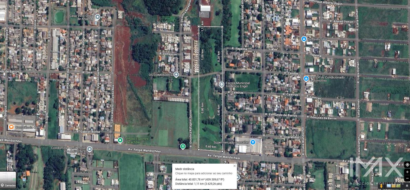Terreno à Venda na Avenida Felipe Wandscher, 42.952,314m2 por R 750,00 m2.