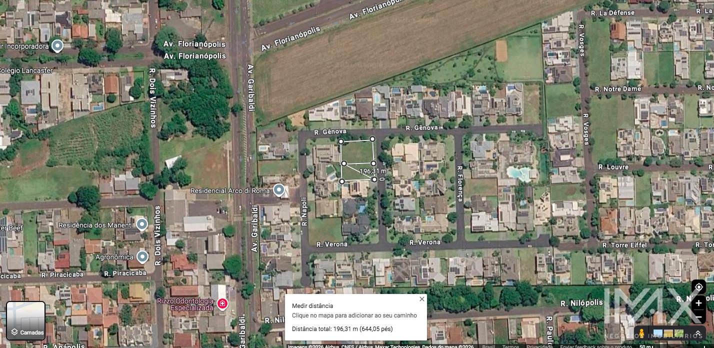 Terreno à Venda no Condomínio Arco di Roma, 510m2 por R$612.000,00.