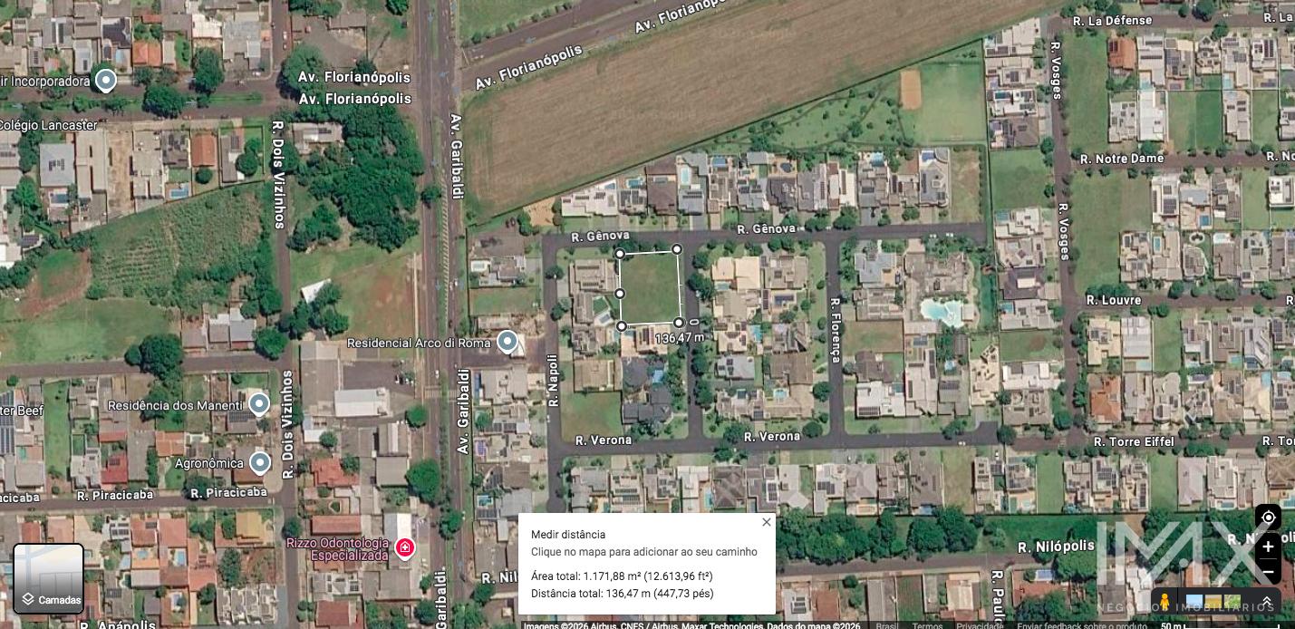 Terreno à Venda no Condomínio Arco di Roma, 660m2 por R$792.000,00.
