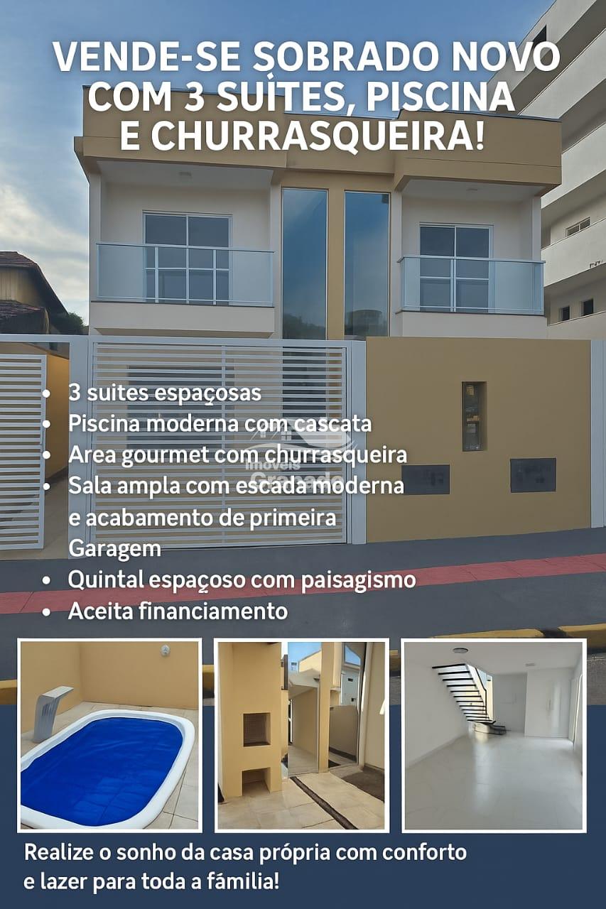 Sobrado em Camboriú no bairro Rio Pequeno com 03 Suítes
