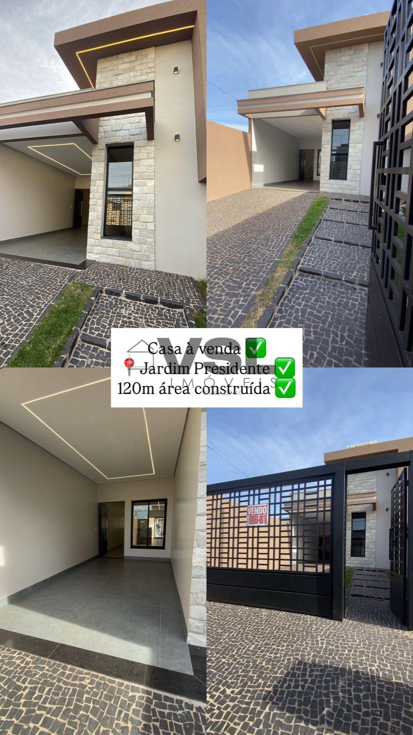 Casa com 3 dormitórios à venda, Jardim Presidente, RIO VERDE - GO