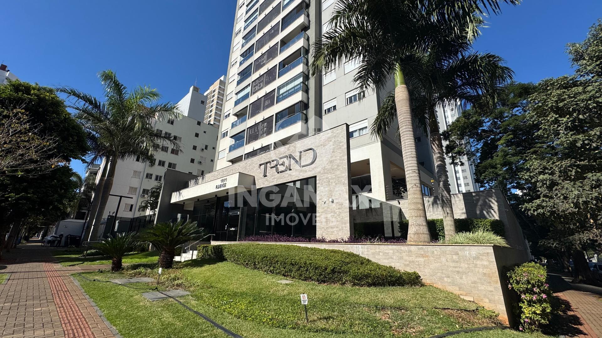Edificio Trend em Maringá semi mobiliado, andar alto