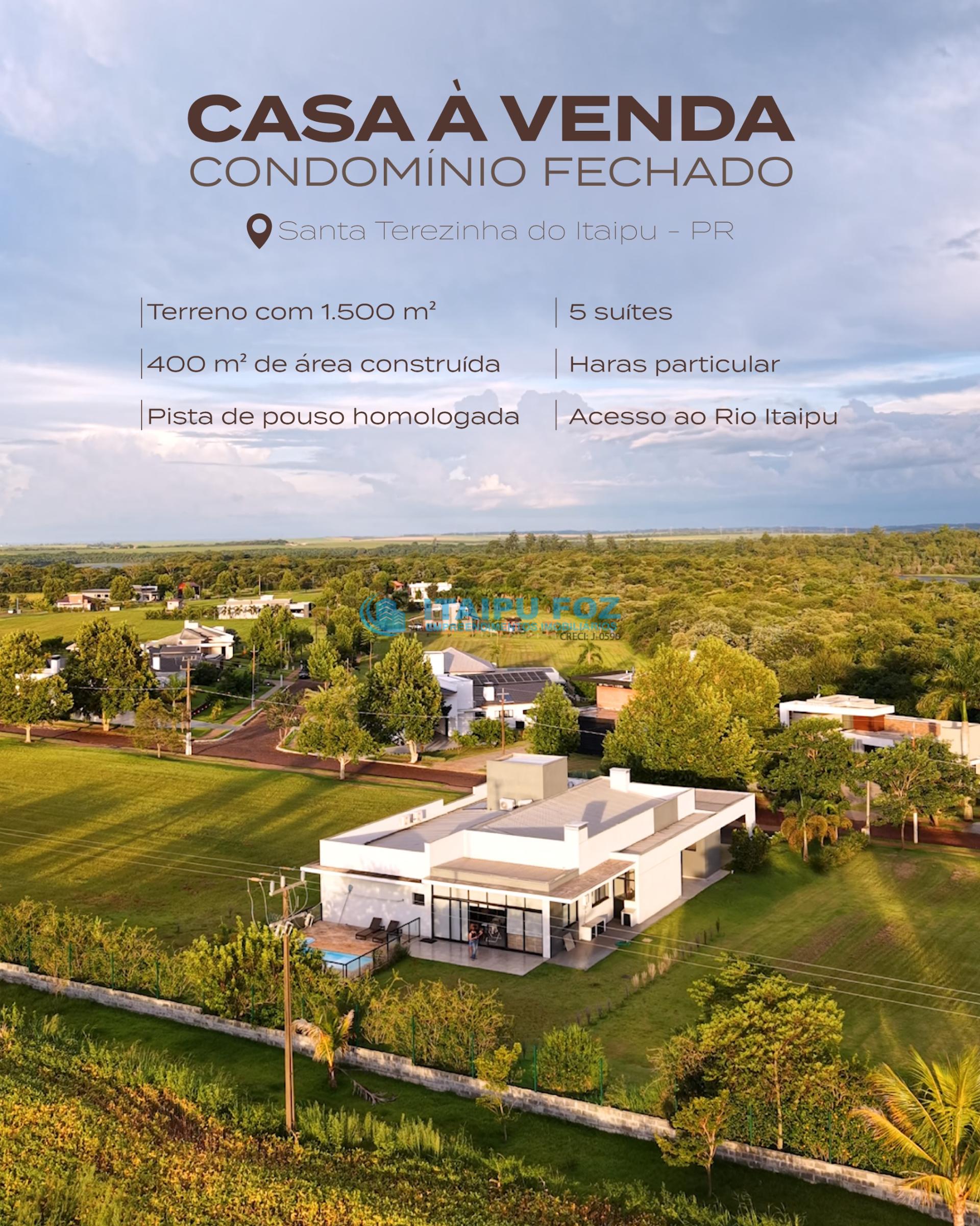 Casa para venda no condomínio fechado Rosa de Saron em Santa Terezinha de Itaipu