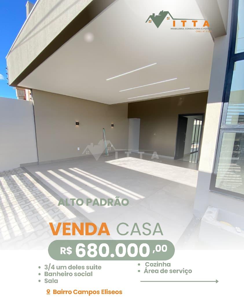 CASA Á VENDA EM LUÍS EDUARDO MAGALHÃES, BAIRRO CAMPOS ELYSIOS.