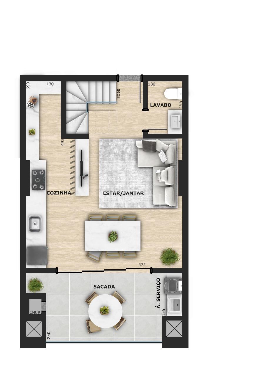 Edificio Presena - Aptos na planta 1 quarto e 1 vaga garagem - prximo Unipar