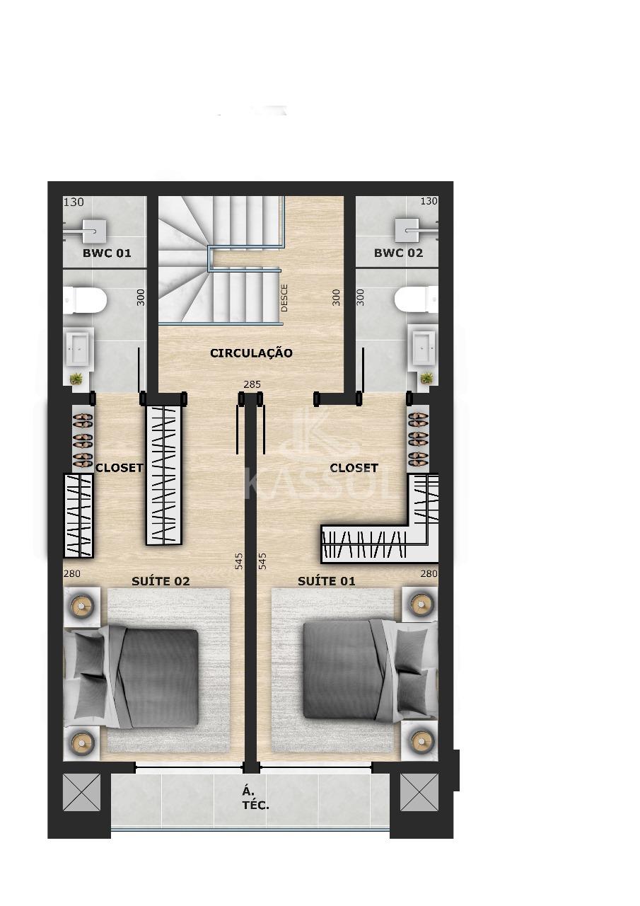 Edificio Presena - Aptos na planta 1 quarto e 1 vaga garagem - prximo Unipar