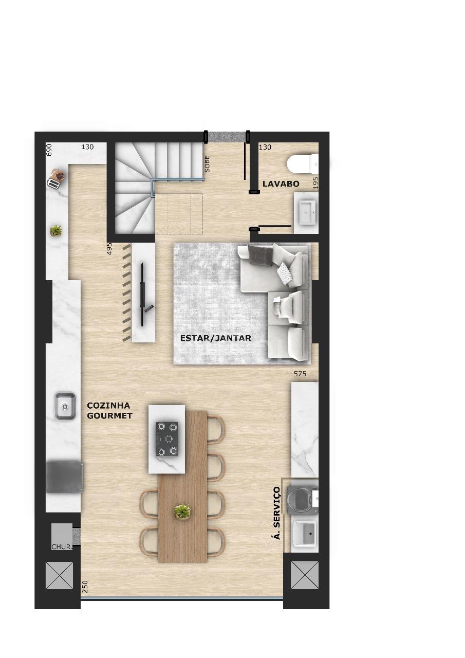Edificio Presena - Aptos na planta 1 quarto e 1 vaga garagem - prximo Unipar