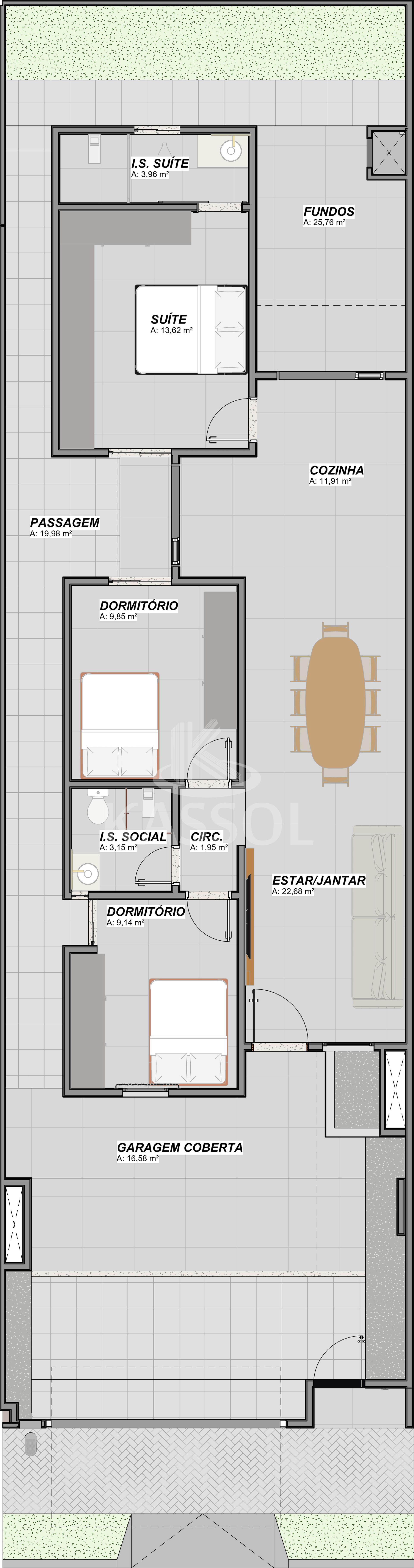 Casa no Vale Verde - 1 suite e 2 quartos com rea gourmet 105m - Entrega Agosto