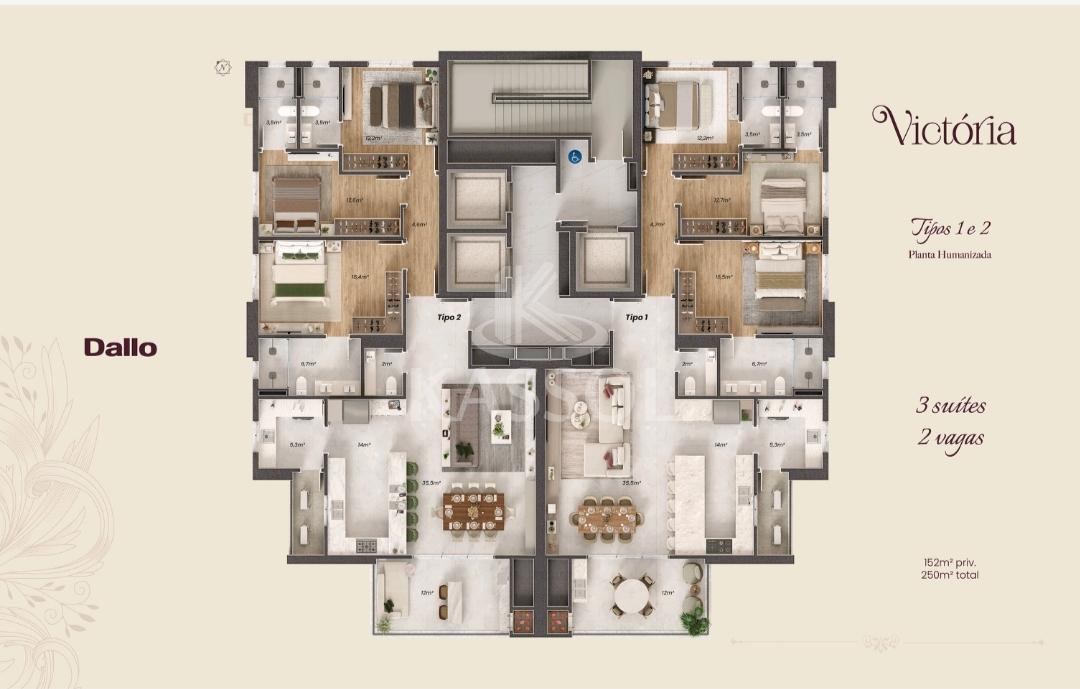 Apartamento, Country, CASCAVEL - PR, Lanamento Dallo - Victria.