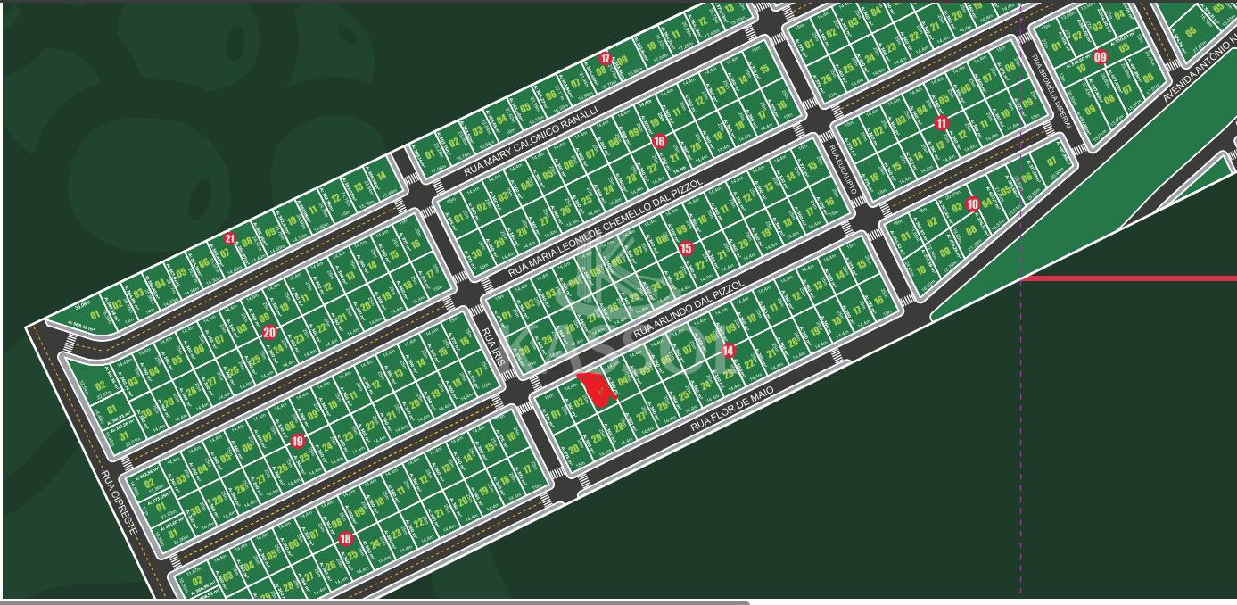 Terreno venda, Loteamento Vale Verde, com 360,00 m2.pronto pata construir, no Pque Verde, Cascavel