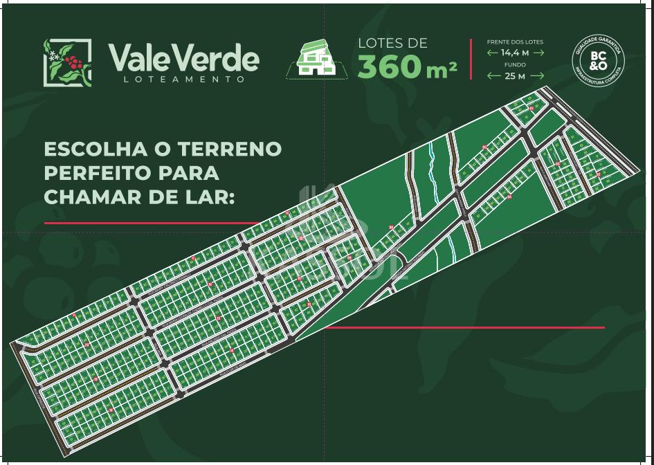 Terreno venda, Loteamento Vale Verde, com 360,00 m2.pronto pata construir, no Pque Verde, Cascavel