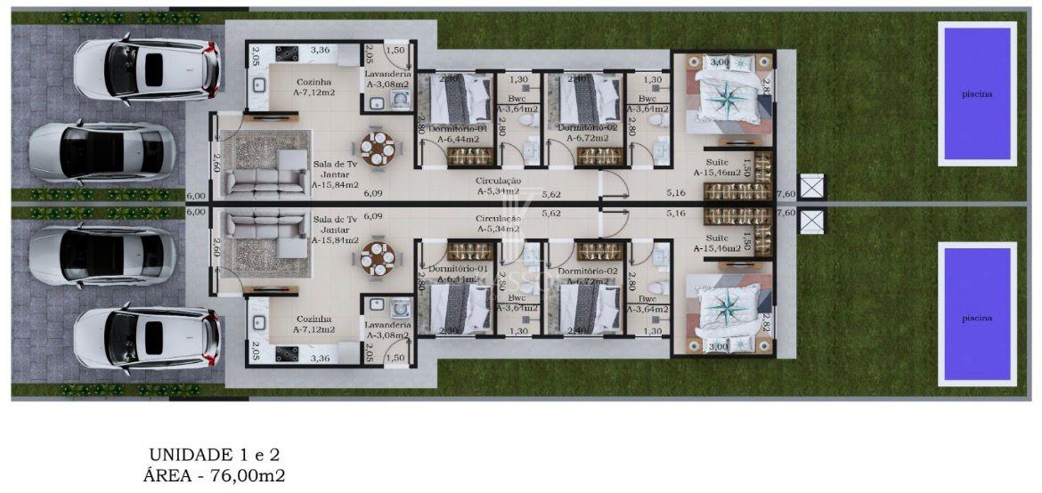 Casa em construo no Jardim Itlia com 1 sute e 2 quartos R$ 499.900,00
