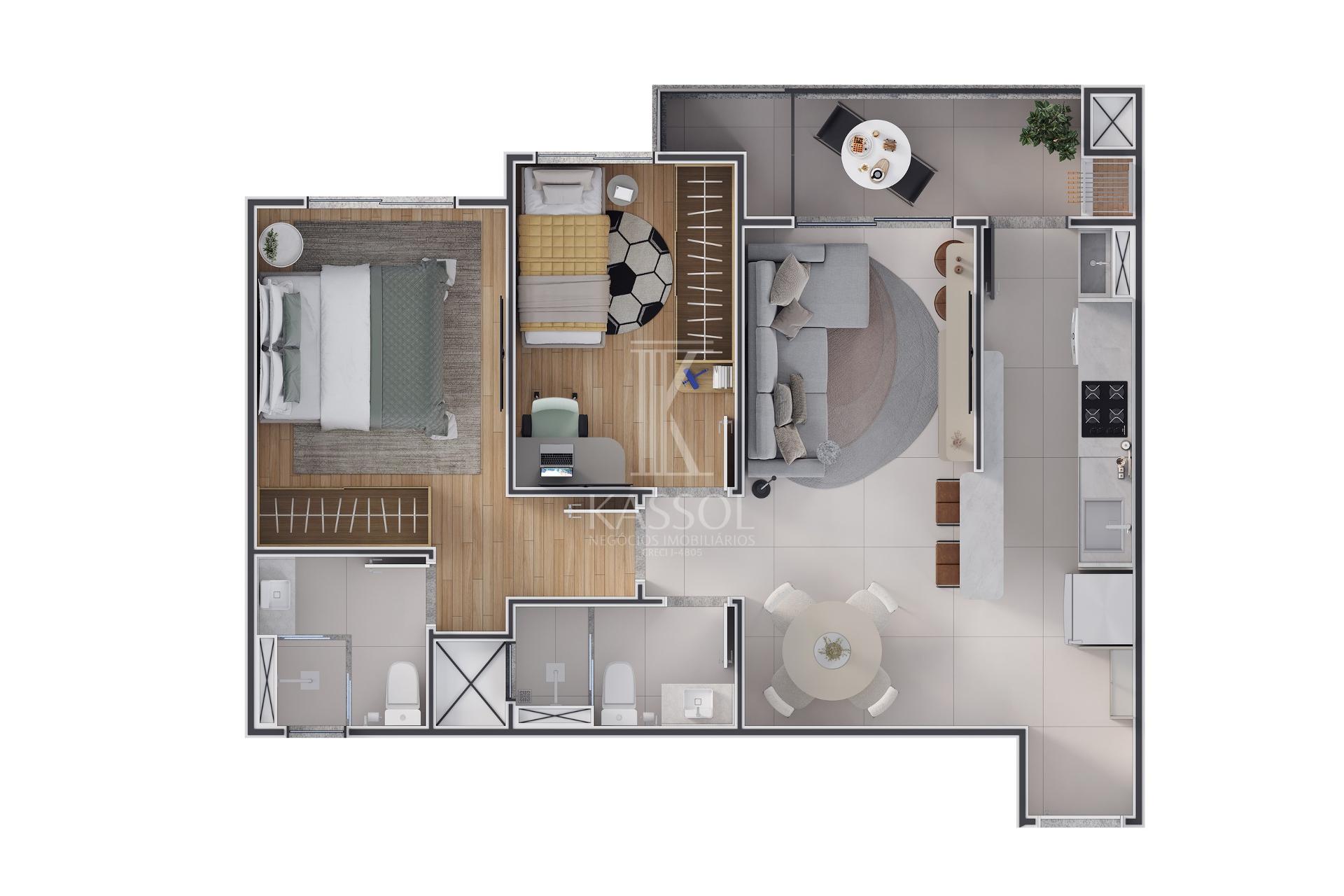 Apartamento no Claudete, CASCAVEL - PR - Edifcio Azzuri - Lanamento!