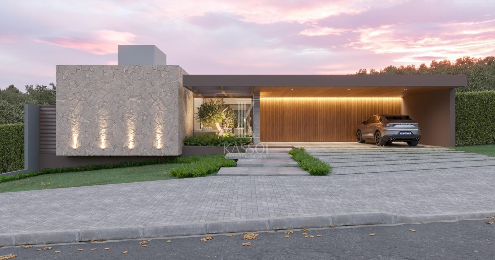 Casa térrea alto padrão em construção no Condominio Treviso