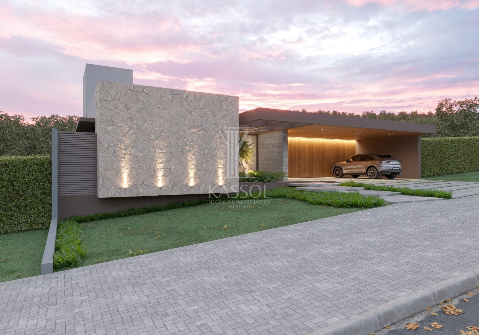 Casa térrea alto padrão em construção no Condominio Treviso