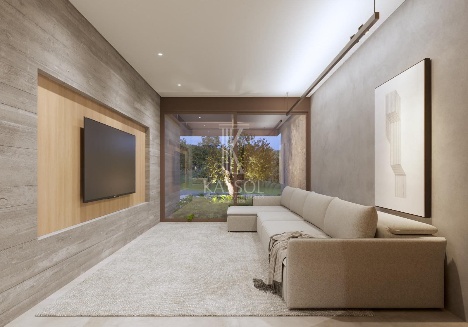 Casa térrea alto padrão em construção no Condominio Treviso