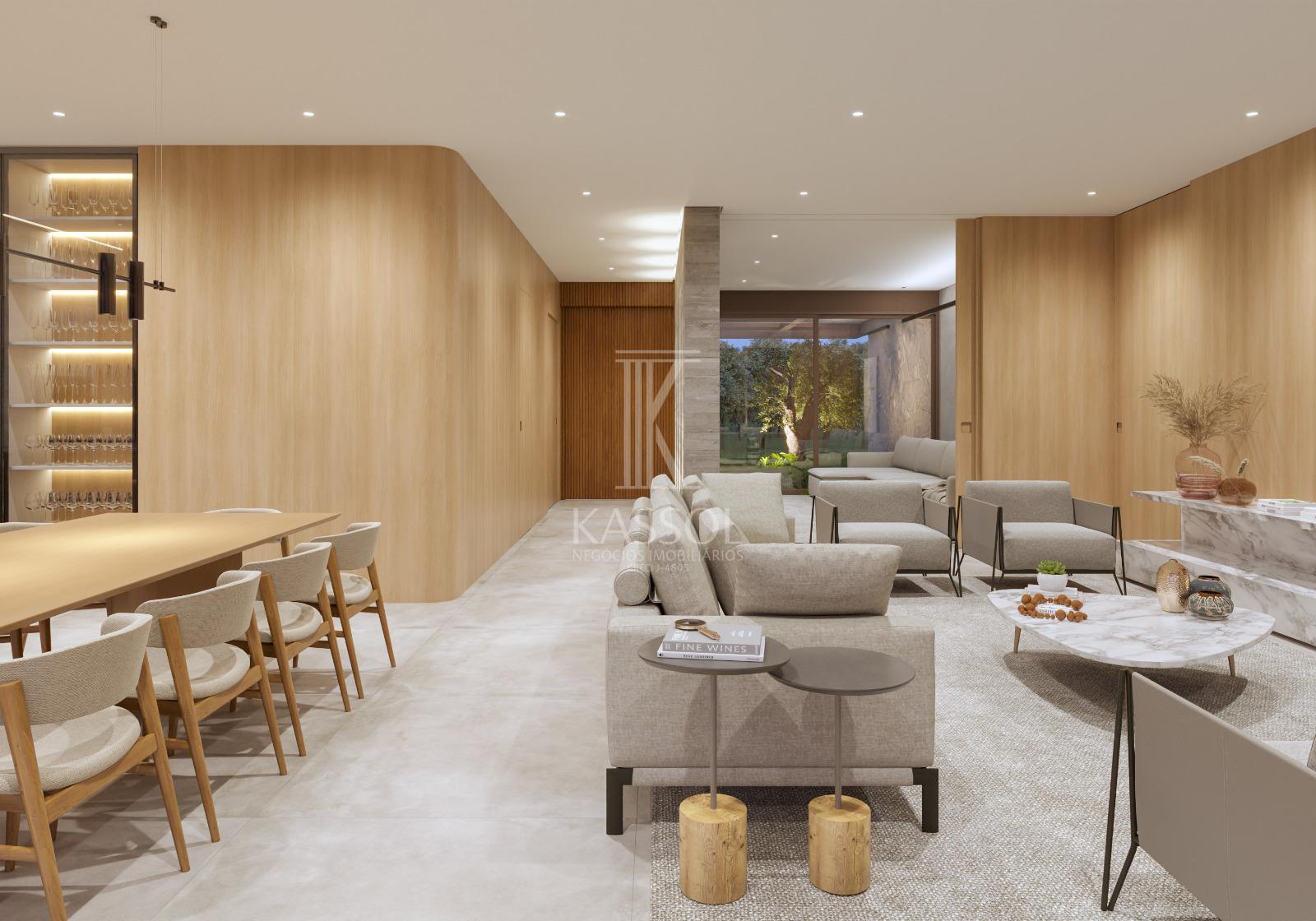 Casa trrea alto padro em construo no Condominio Treviso