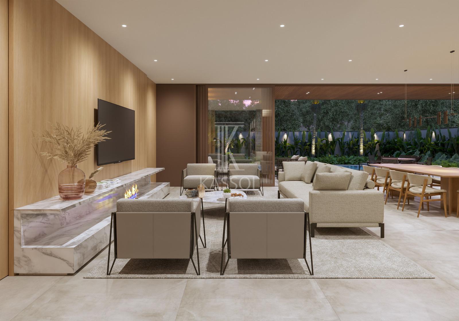 Casa trrea alto padro em construo no Condominio Treviso