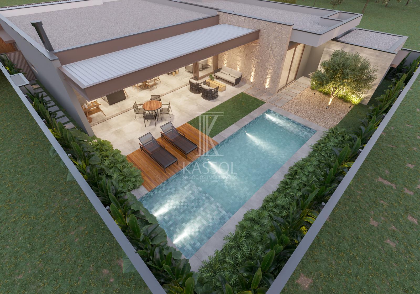 Casa trrea alto padro em construo no Condominio Treviso