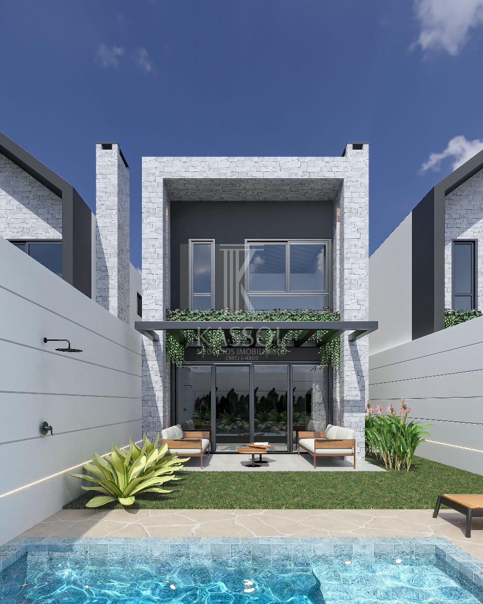 Sobrado de alto padrão no Country: 315m² de área construída 03 suítes e piscina;