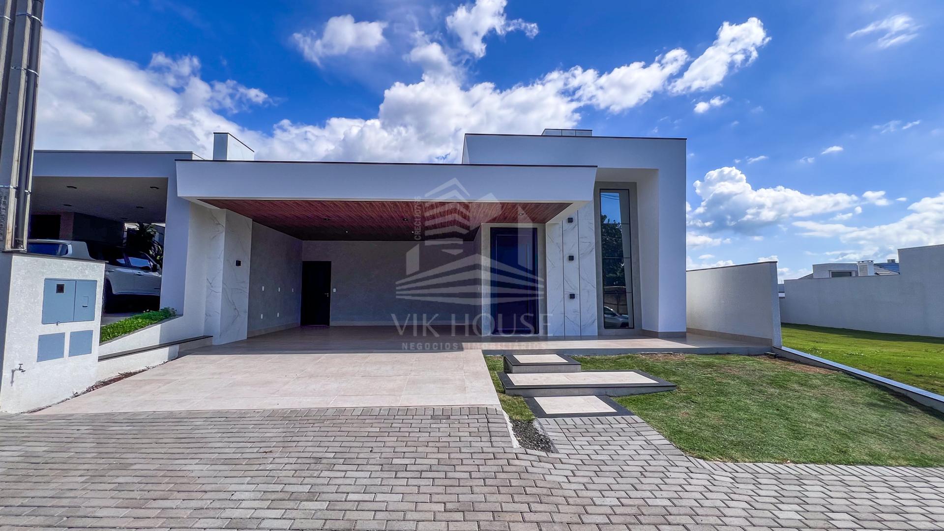 CASA TÉRREA COM 3 SUÍTES NO CONDOMINIO SAFIRA  - EM CONSTRUÇÃO