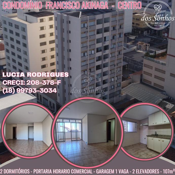 APARTAMENTO PARA VENDA OU LOCAÇÃO NO CENTRO DE PRESIDENTE PRUD...