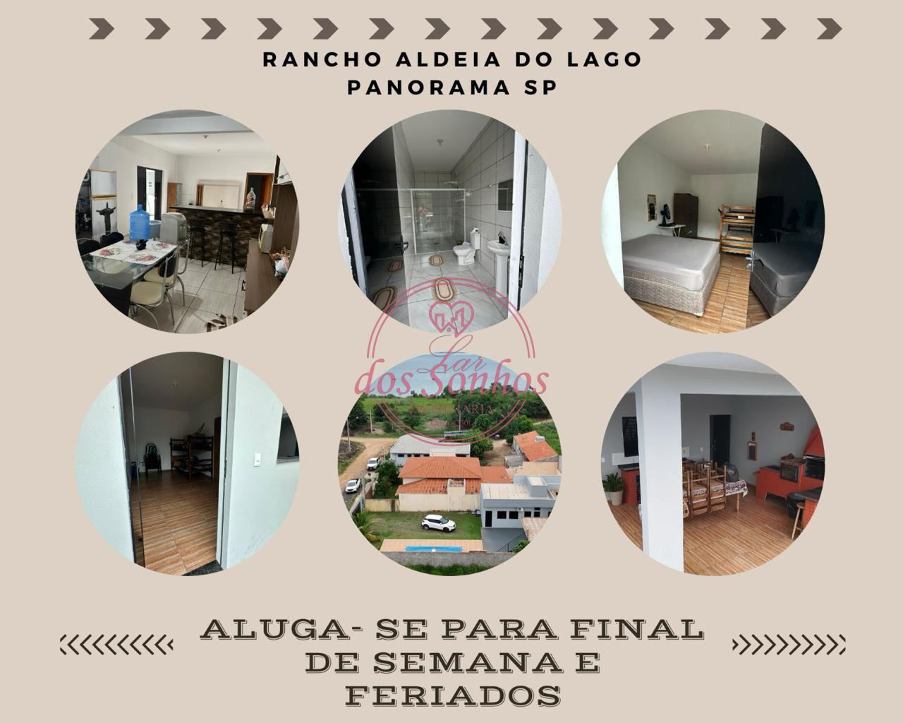 RANCHO PARA LOCAÇÃO, RESIDENCIAL ALDEIA DO LAGO, PANORAMA - SP