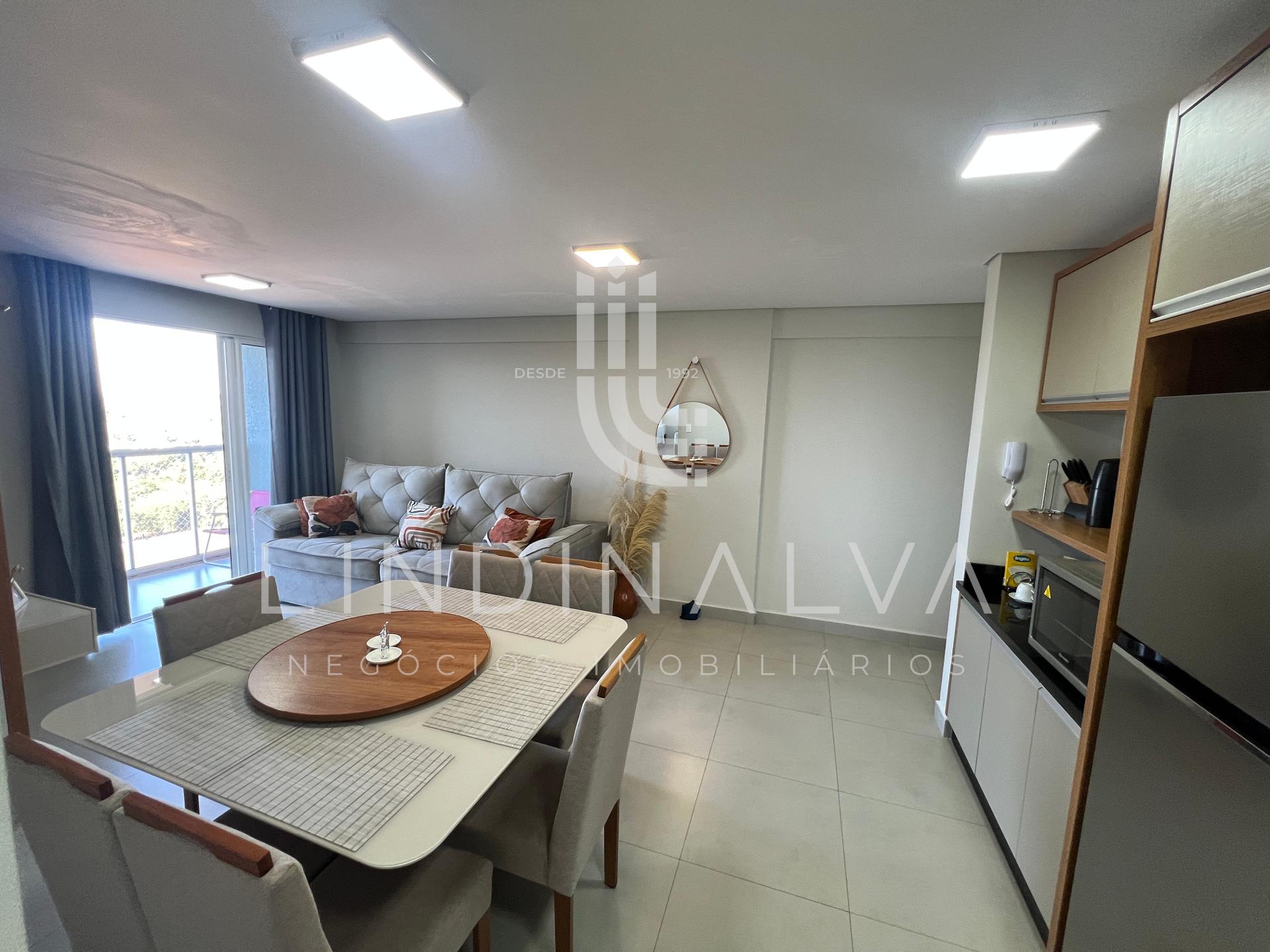 Apartamento Mobiliado com Suíte e 2 quartos no Edifício Cancun...