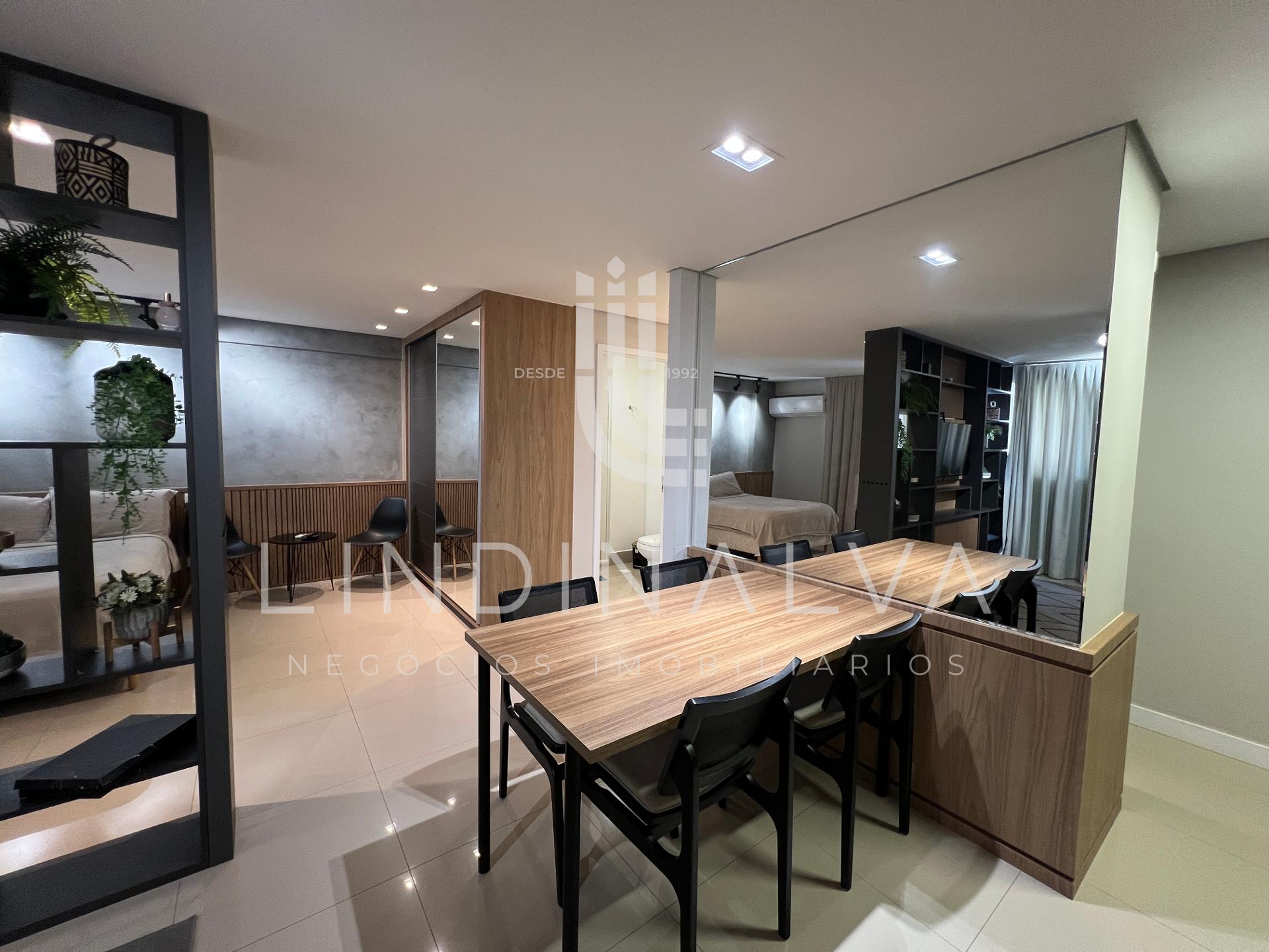 Apartamento mobiliado e equipado no Riverside com suíte e saca...