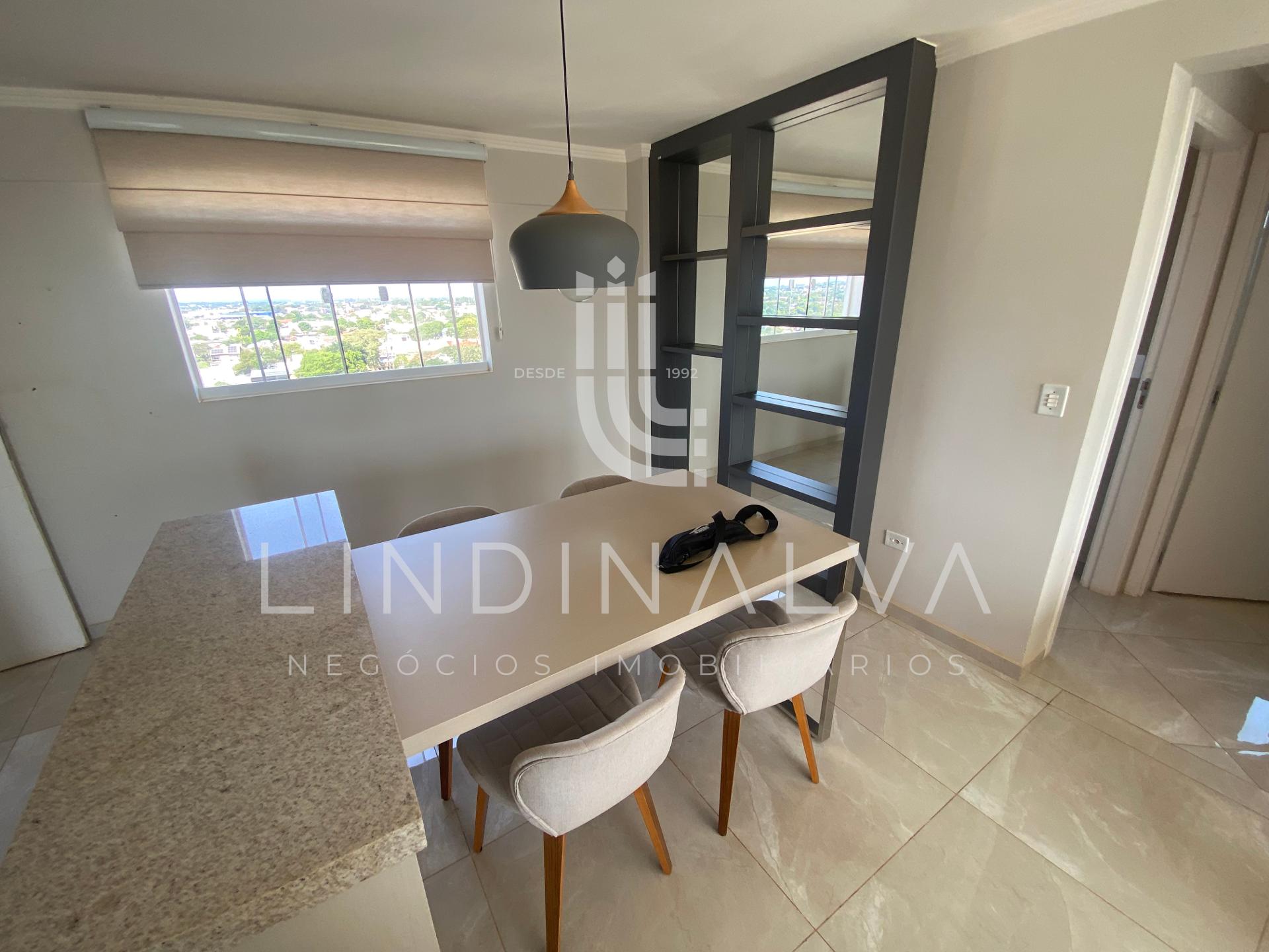 Apartamento mobiliado para locação com suíte e varanda no Jardim Lancaster