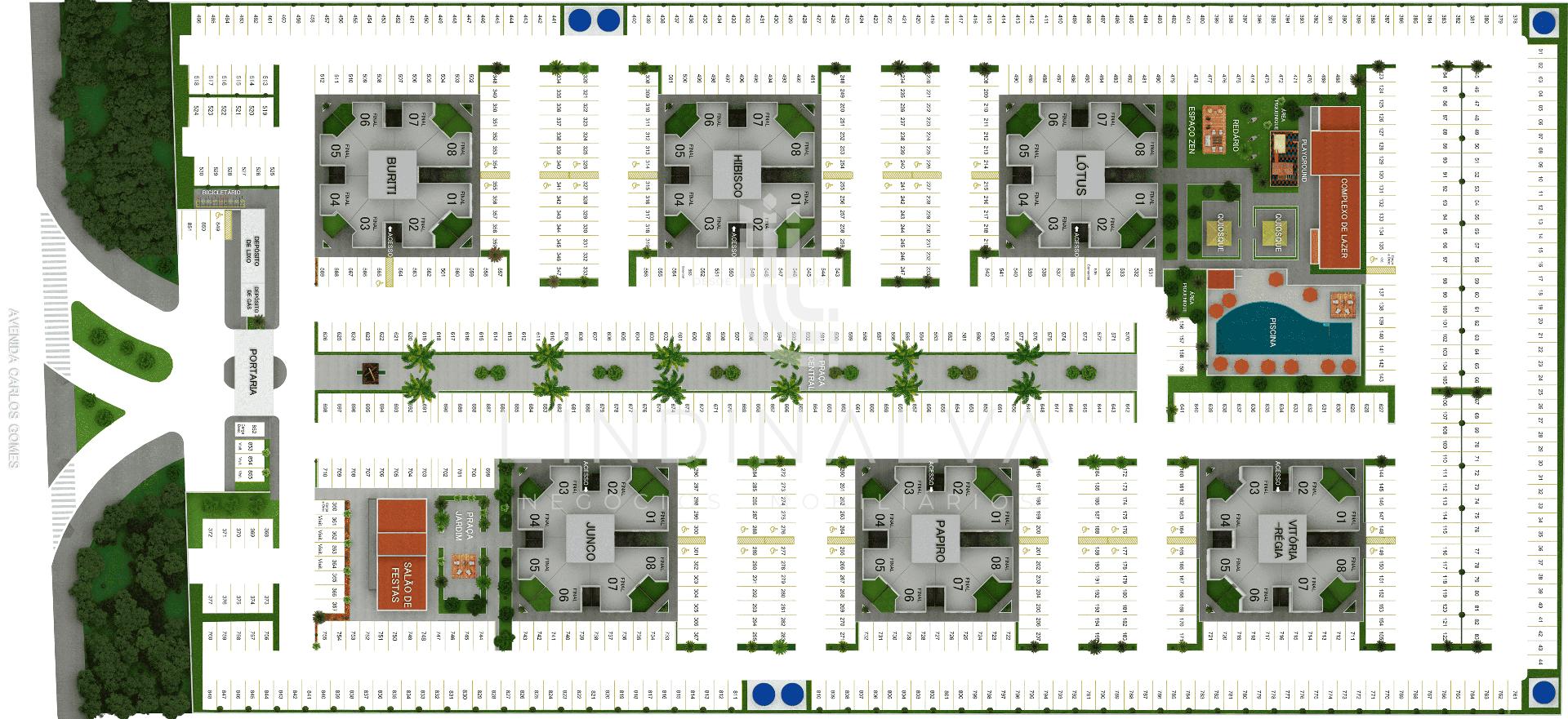 Apartamento à venda no Waterfalls Residence, 46m2 - Vila Perola