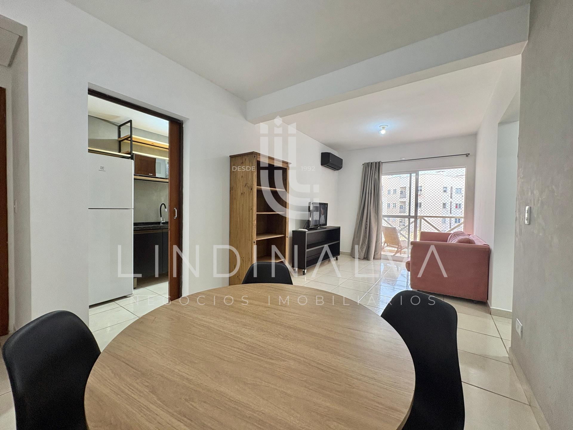 Apartamento mobiliado com sacada e churrasqueira no Residencial Angatu
