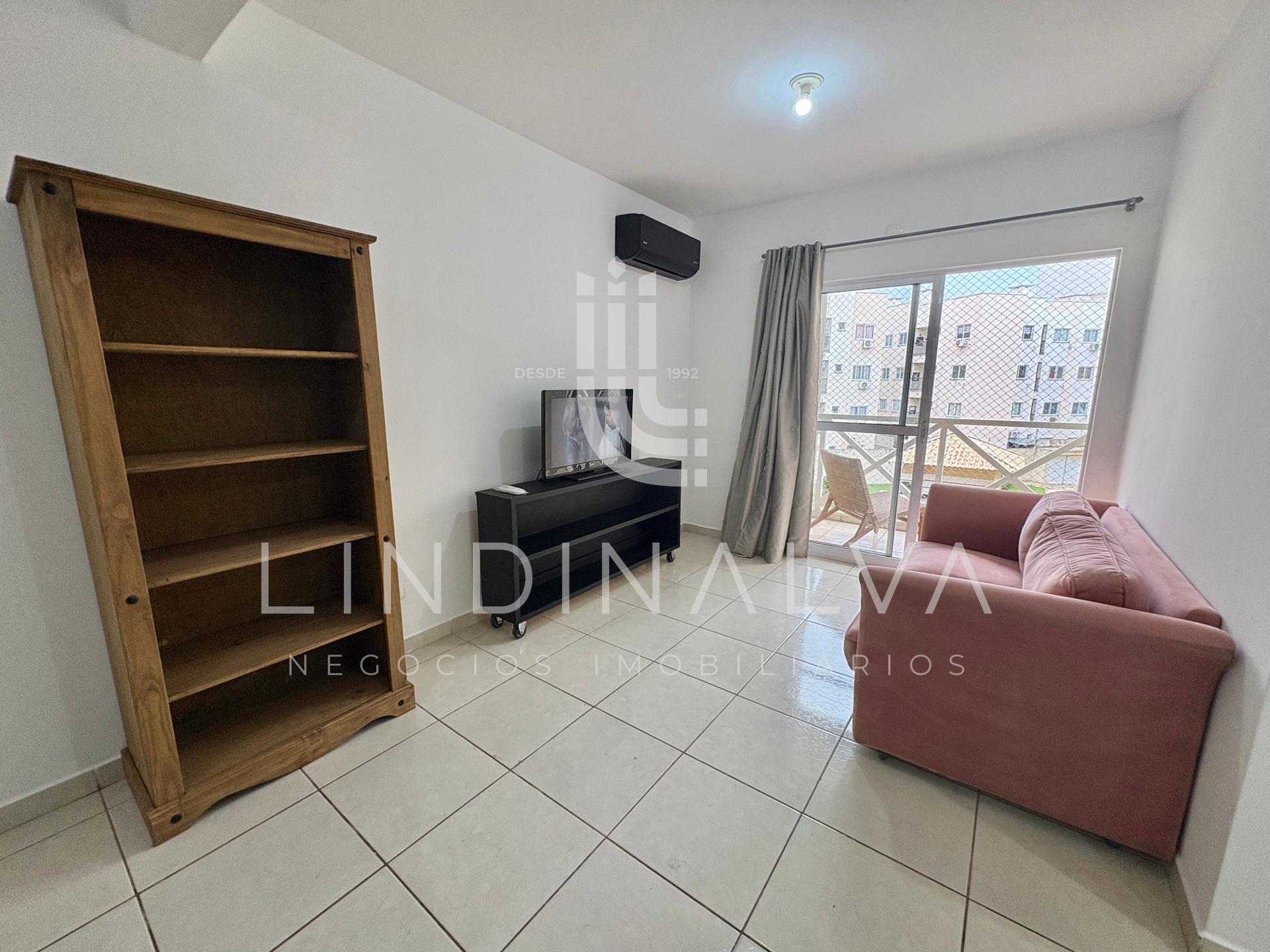 Apartamento mobiliado com sacada e churrasqueira no Residencial Angatu