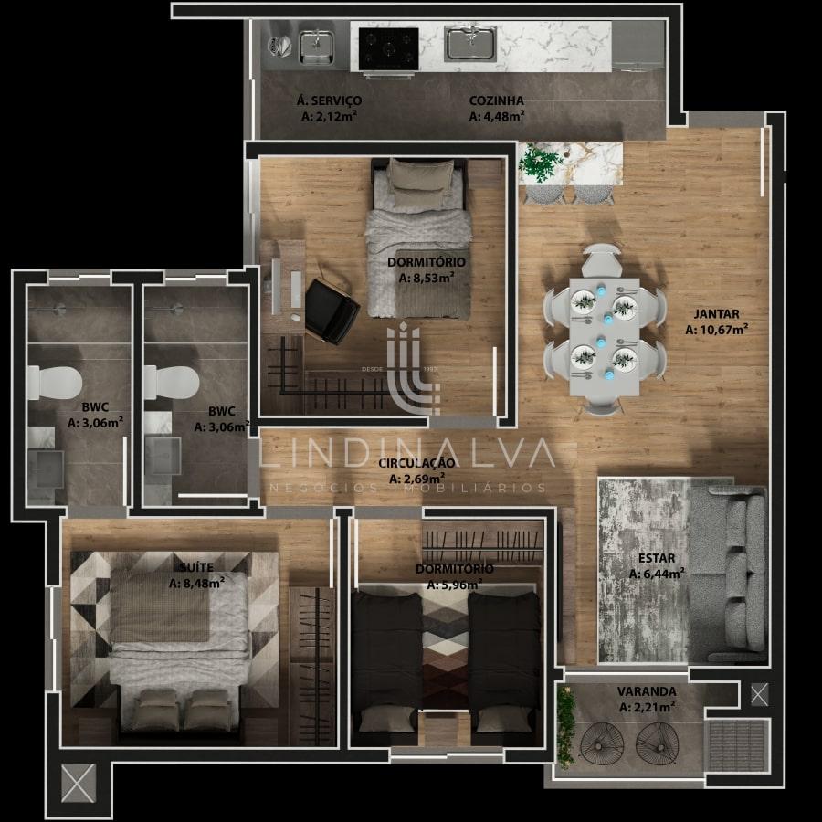 Apartamento, 2 quartos - Foto 7
