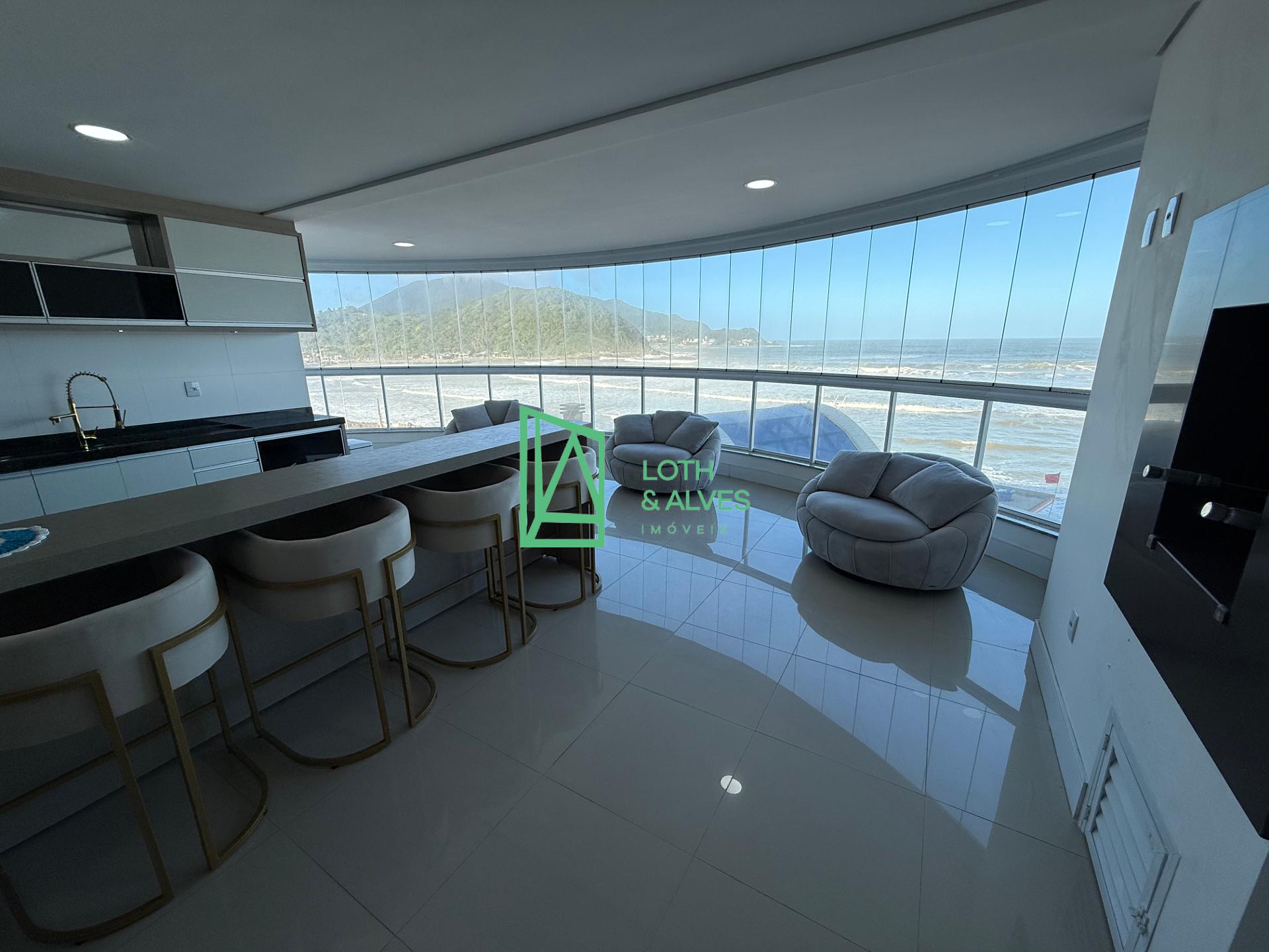 Apartamento mobiliado frente mar, vista permanente, com 208m ,...