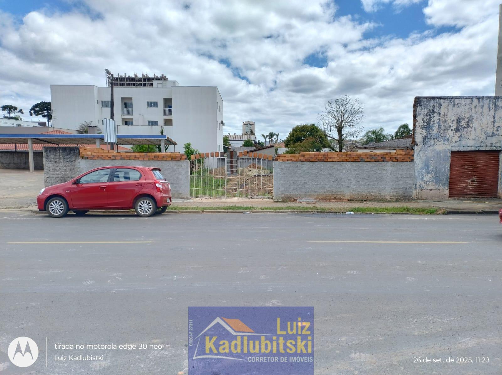 Lote a venda na área central de Prudentópolis.