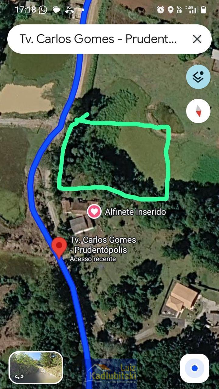 Terreno Urbano de 900 m² com Riacho  Bairro Pousinhos, Prudentópolis/PR