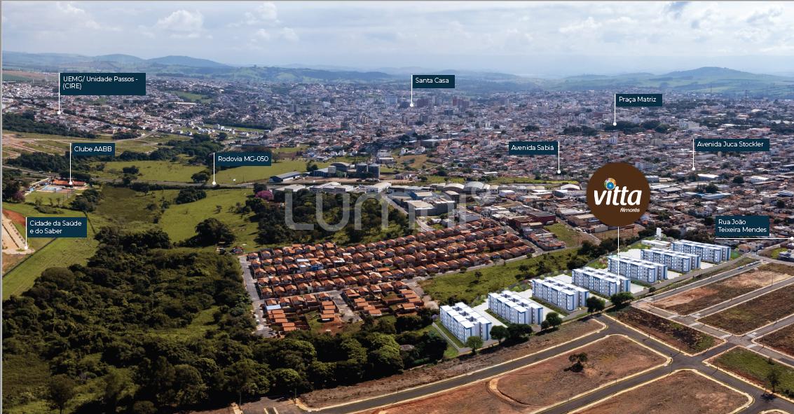 Vitta Aimorés em Passos MG 2 Quartos, Lazer Completo MCMV