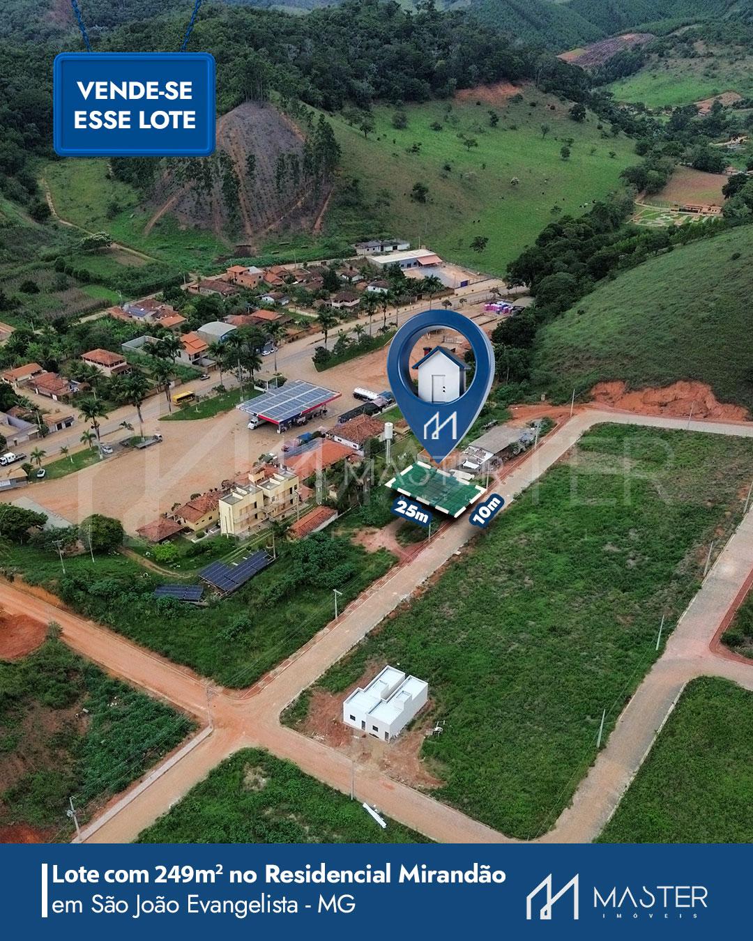 LOTE ? VENDA NO RESIDENCIAL MIRAND?O NA CIDADE DE S?O JO?O EVA...