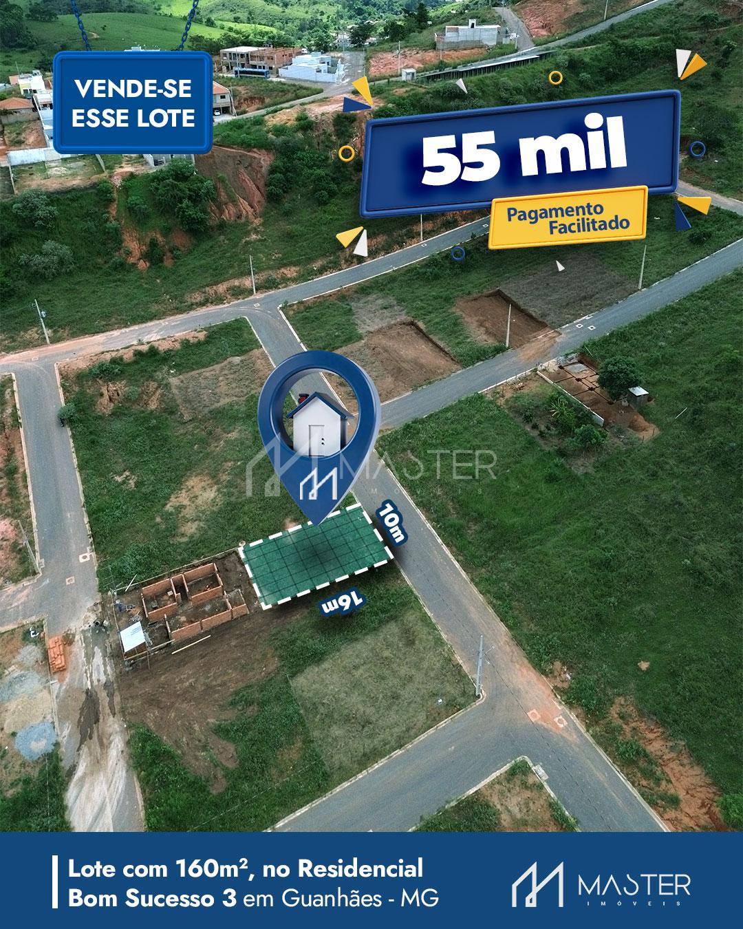 LOTE ? VENDA NO BAIRRO BOM SUCESSO 3 NA CIDADE DE GUANH?ES - MG