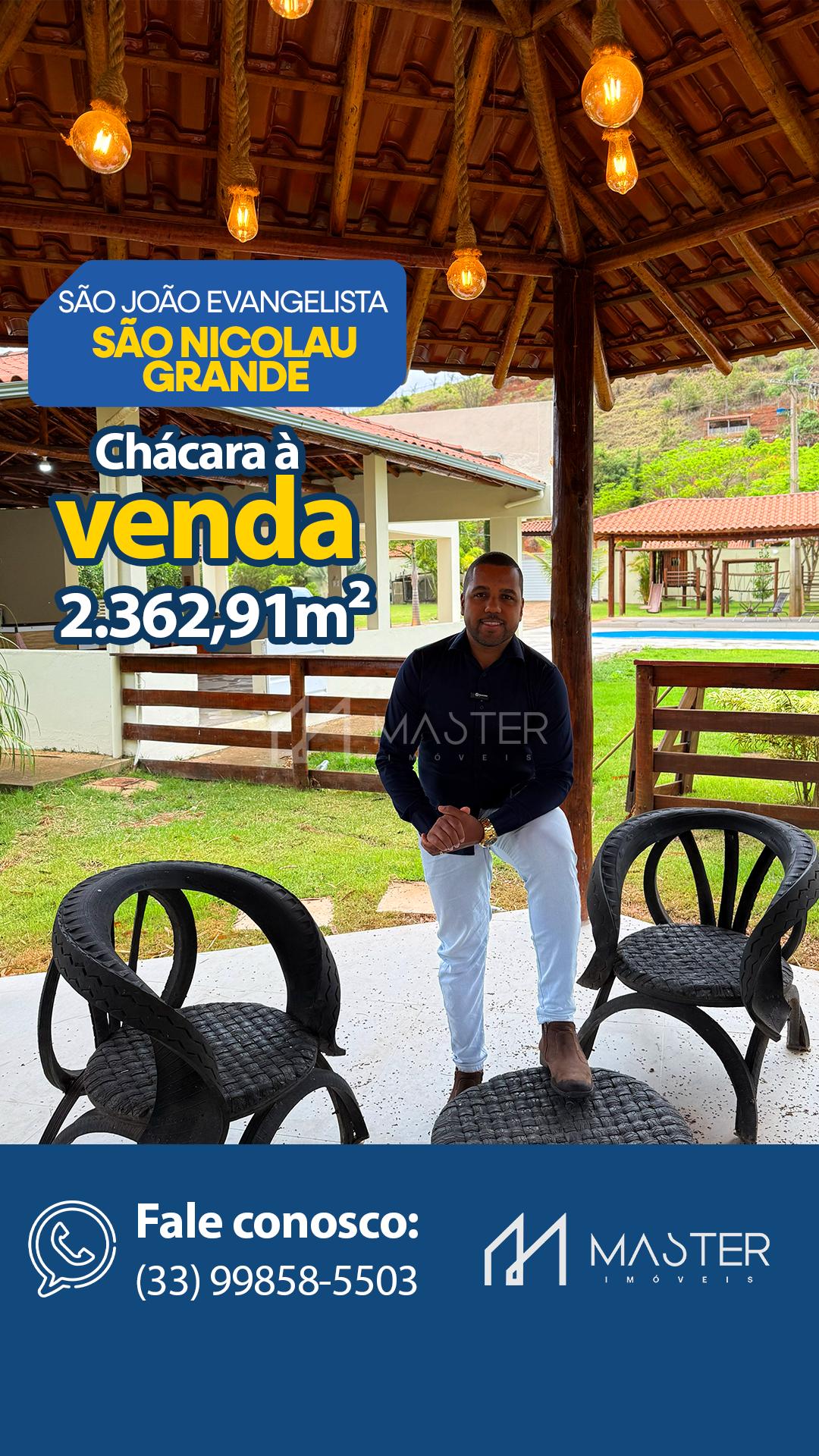 CHÁCARA À VENDA EM SÃO NICOLAU GRANDE NA CIDADE DE SÃO JOÃO EV...